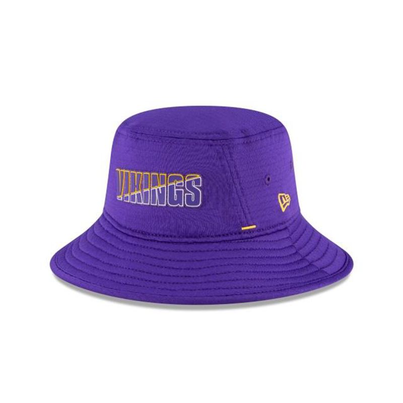 NFL Minnesota Vikings Official Summer Sideline Stretch (WHU4118) - Purple New Era Bucket Hats